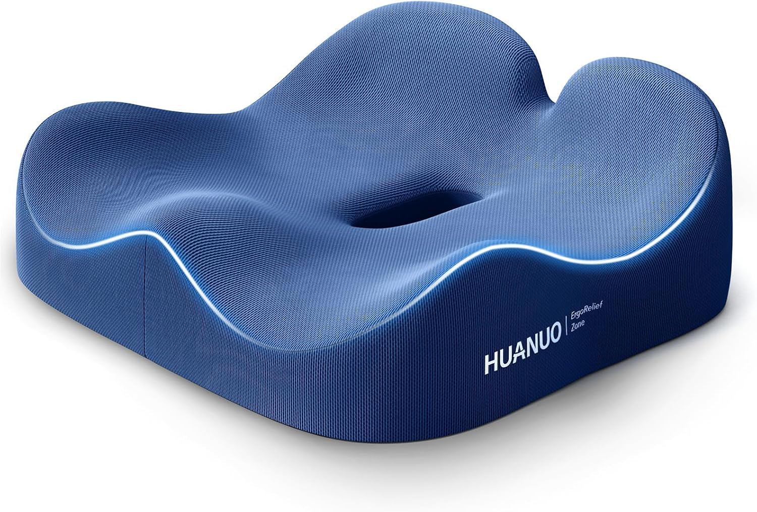 Ergonomic Seat Cushion, Memory Foam Cooling Gel Office Chair Cushion for Hip Support, Tailbone Pressure Relief, Breathable Car Seat Cushion for Home, Work, Driving