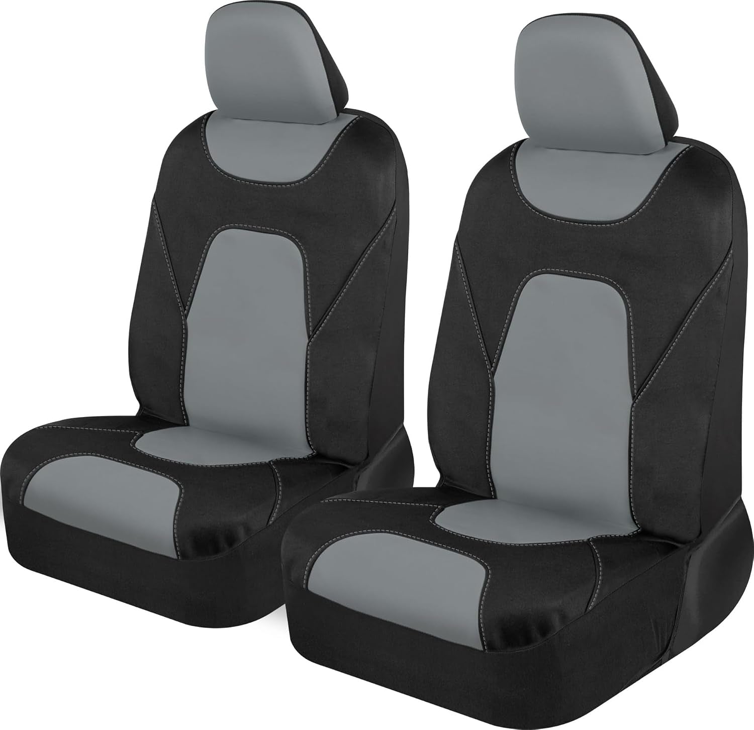 Aquashield Waterproof Front Seat Covers, Gray Seat Covers for Cars – Neoprene Front Car Seats Cover, SUV Seat Covers Protector - Car Interior Cover for Auto, Trucks, & Dog Owners