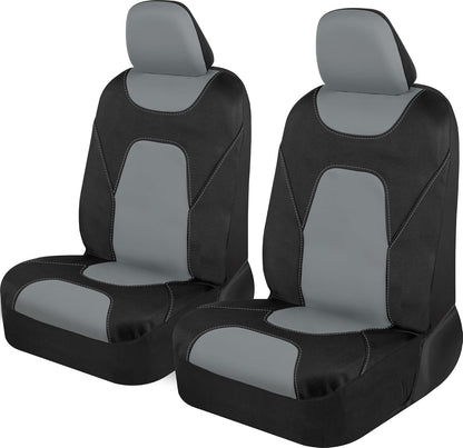 Aquashield Waterproof Front Seat Covers, Gray Seat Covers for Cars – Neoprene Front Car Seats Cover, SUV Seat Covers Protector - Car Interior Cover for Auto, Trucks, & Dog Owners