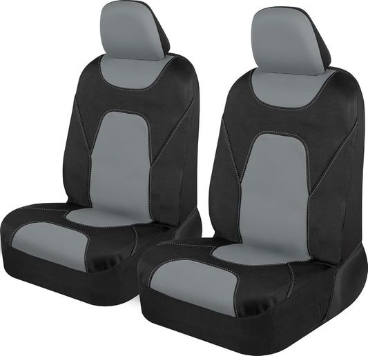 Aquashield Waterproof Front Seat Covers, Gray Seat Covers for Cars – Neoprene Front Car Seats Cover, SUV Seat Covers Protector - Car Interior Cover for Auto, Trucks, & Dog Owners