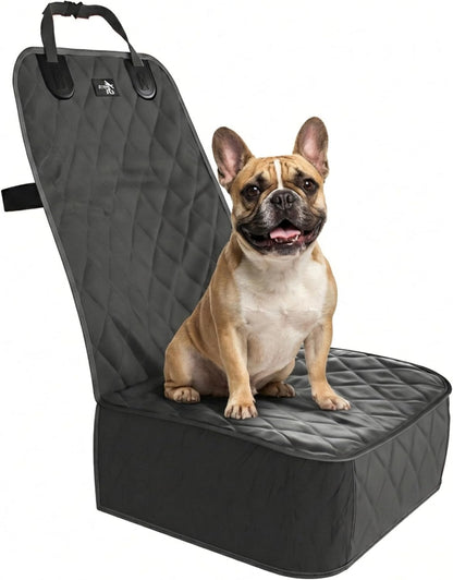 Dog Car Seat Cover, Waterproof Front Seat Protector for SUV Truck Sedan, Pet Safety Travel Comfort System with Universal Fit, Black