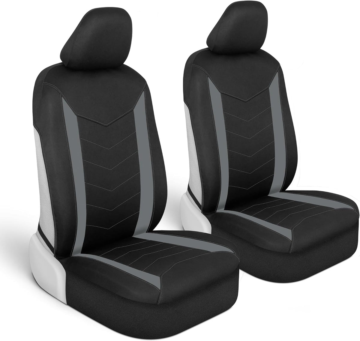 Spillguard 2 Gray Seat Covers for Cars & Seat Covers for Trucks - Neoprene Lining Waterproof Car Seat Covers Front Seats Only - SUV Seat Covers Protector - Forros Para Asientos De Carro