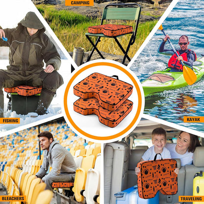 2 Pack Stadium Seats for Bleachers Waterproof Thick Stadium Seat Cushions with Handle Portable Bleacher Seat Cushions for Indoor Outdoor Sports Events Concerts