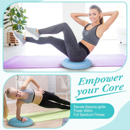 2 Pcs Wobble Cushion Wiggle Seat Flexible Sensory Seating Balance Disc Board for Men Women Physical Exercise Improving Posture Home Office