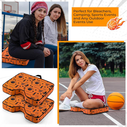 2 Pack Stadium Seats for Bleachers Waterproof Thick Stadium Seat Cushions with Handle Portable Bleacher Seat Cushions for Indoor Outdoor Sports Events Concerts