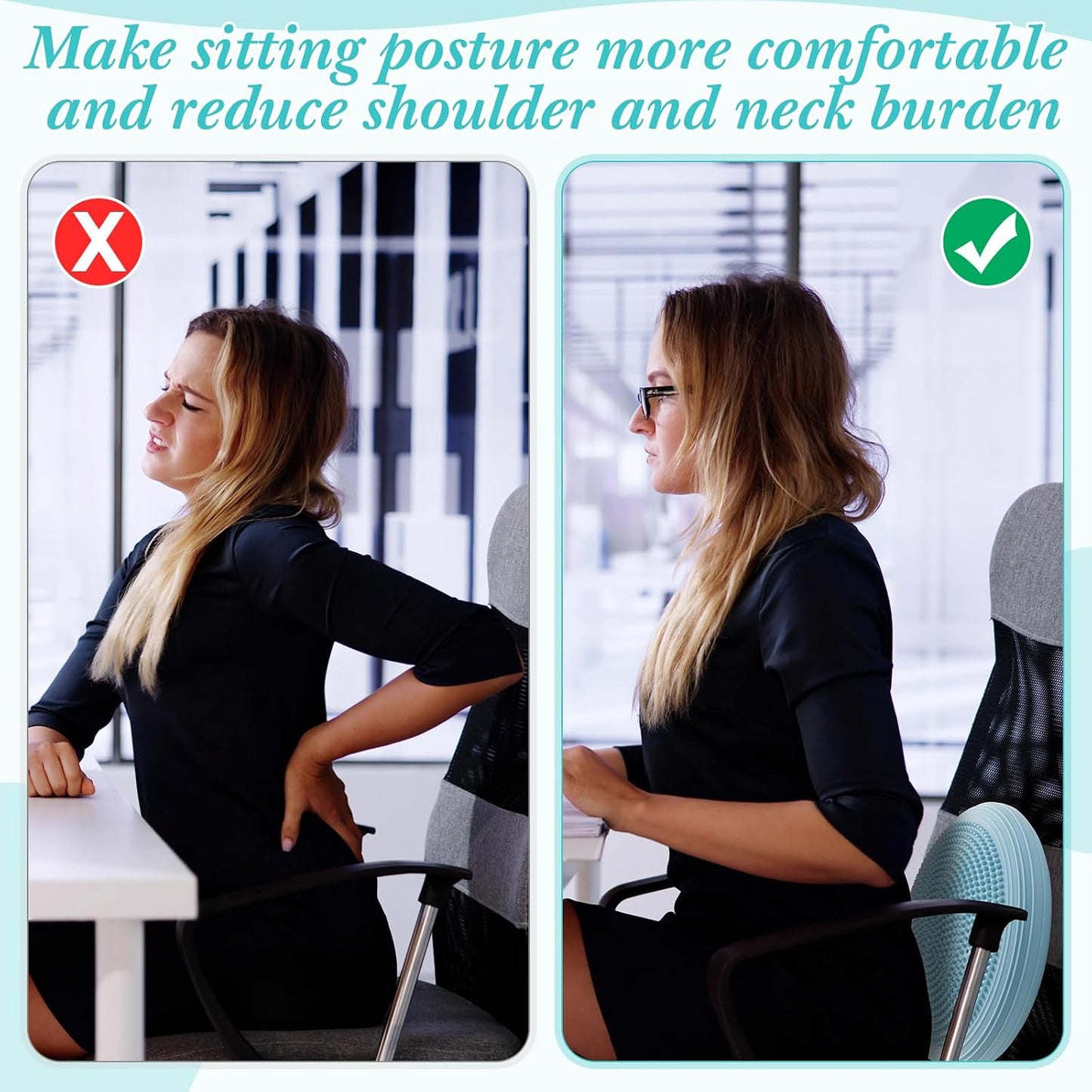2 Pcs Wobble Cushion Wiggle Seat Flexible Sensory Seating Balance Disc Board for Men Women Physical Exercise Improving Posture Home Office